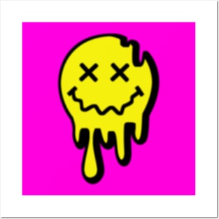 ACID SMILEY (MELTING) #5 (DEEP SHADOW) Posters and Art